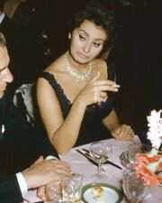 Sophia Loren smoking cigarette candid vintage at event 24x36 inch Poster picture