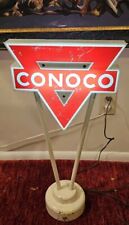 Vintage Original Conoco Oil Gas Station Pump Advertising  Sign Lamp Neon Rare  picture