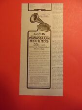 1904 EDISON PHONOGRAPH RECORDS vintage print ad picture