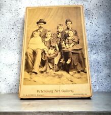 1894 Mom Dad Children Post Civil War Petersburg Art Gallery  photo Cabinet Card picture