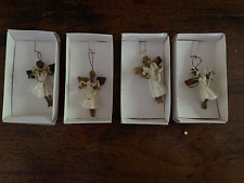 Set pf 4 Angel Ornaments Handmade in Kenya Sisal & Banana Leaf   NEW picture
