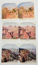 3 Grand Canyon 1870s Stereoview~Mt Vishnu, Bright Angel, Grand View Colorado picture