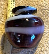Vintage Heavy Purple Glass Vase (GA389) picture