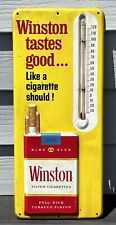 Vintage Winston Tastes Good Cigarette Advertising Thermometer Tin Store Sign picture