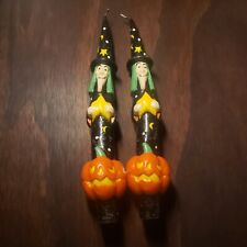 MIDWEST OF CANNON FALLS  HALLOWEEN WITCH Holding Star On Pumpkin Never Lit picture
