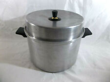 Vintage Heavy Aluminum Tall Stockpot Pan with Domed Cover picture