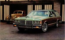 1977 Pontiac Grand Safari Wagon, original dealer postcard, 70's cool picture