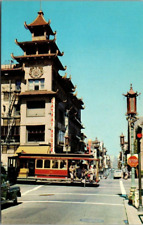 Vintage Chinatown San Francisco California CA Trolley Postcard Unposted picture