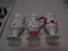 Mary Kay The Girlfriends Collection  Pedestal Coffee Mugs Set of 3 “Let's Primp' picture