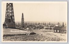 Postcard RPPC California Fellows Panorama View Of City & Oil Fields Antique picture