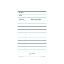 Library Due Date Note Cards | Checkout Catalog Book Cards (100 cards per pack) picture