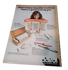 Vtg 70's Clairol True to Light III Makeup Mirror Print AD 1975 Crazy Curl Wand picture