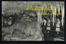 Rppc 2 Women And Man Onlookers In Crystal Cave Bermuda Old Real Photo picture