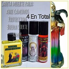 Santa Muerte Feromonas Aceite Amor Proteccion Abre Caminos Unisex Grim Reaper  picture