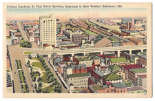 Baltimore Maryland c1940's Preston Gardens, St. Paul Street, new Viaduct, bridge picture