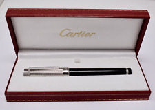 New in Box Pasha de Cartier, Clous de Paris Black Lacquer, 18k Gold Fountain Pen picture
