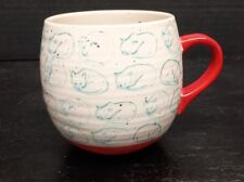 Anthropologie Sleeping Cats Pottery Mug  By  Leah Reena Goren 16 Oz *NEW* picture
