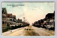 Rockaway Park NY-New York, Seventh Ave Looking North, Vintage Postcard picture