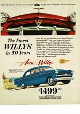 1953 WILLYS Aero Willys Blue 4-door Sedan art Vintage Ad  picture