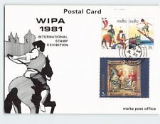 Postcard Malta Post Office Participation  WIPA 1981 International Stamp Exhibit picture