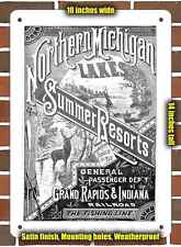 Metal Sign - 1882 Northern Michigan Summer Resorts- 10x14 inches picture
