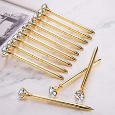 12 Pcs Gold Pen with Big Diamond/Crystal Metal Ballpoint Pen,Office Supplies picture