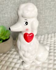 New Target 2024 Spritz Retro Style White Poodle w/ Heart Ceramic Figure picture