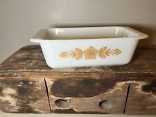 1972 - 1979 VTG - Pyrex - BUTTERFLY GOLD - # 913 Loaf Pan - Very Good Condition picture