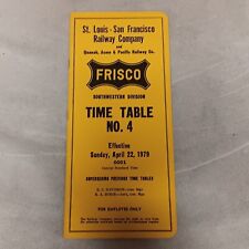 Frisco St Louis San Francisco Railway Employee Timetable No 4 1979 Southwestern picture