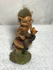 Little Fairy sitting on top of mushroom  Collectible picture