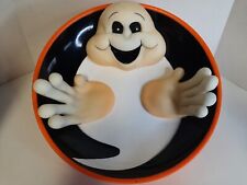 Vintage Rare Gemmy Halloween Ghost Candy Dish. Eyes, Hands, Move & Talks EUC picture