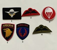 Airborn USA British French Army Patch Iron On Sew On Embroidered Badge Jacket picture