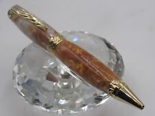 GORGEOUS HIGH QUALITY HANDMADE ULTRA CIGAR GOLDEN GLIMMER PEARL ACRYLIC TWIST BP picture