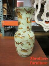Maitland Smith Reverse Painted Glass Urn Flower Vase Sculpture Italian Regency C picture
