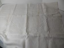 FRENCH EMBROIDERED OFF WHITE SHEET SAMPLE, LARGE SIZE picture