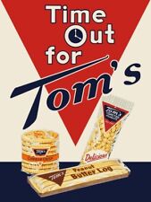Time Out for Tom's Peanut Snacks NEW Metal Sign: 12x16
