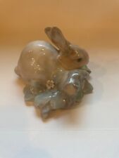 ADORABLE VTG RETIRED LLADRO TAN BUNNY RABBIT EATING FIGURINE #4772 picture