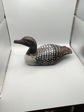 VTG Hand Carved Wooden Loon Solid Body Decoy Figurine  picture