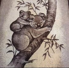 Vintage Mora Reversible Fleece Koala Bear Blanket 56”W x 76”L picture