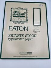 Eaton Private Stock Typewriter Paper 24lb Vintage Natural Laid Finish 65 Sheets picture