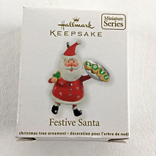 Hallmark Keepsake Christmas Tree Ornament Miniature Festive Santa Claus 2011 New picture