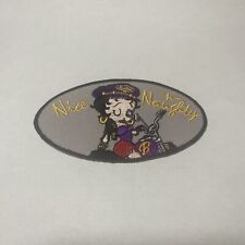 Vintage Betty Boop Nice N Naughty Biker Patch Banded New 4 Inches By 2.5 Inches picture