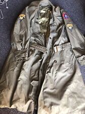 Vintage Original 1950's U.S. Army Green Jacket Heavy Coat w/Patches A5 Division picture