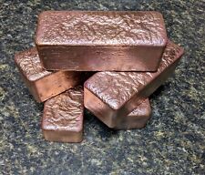 Copper Ingot Bars Hand Poured 11 Lbs Total Weight picture