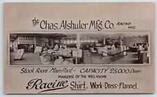 Racine Wisconsin~Chas Alshuler Mfg~Work Shirts~Main Plant Stock Room~c1910 Adv picture