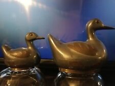 Vintage Chinese Pewter & Brass Overlay Duck Covered Box  picture