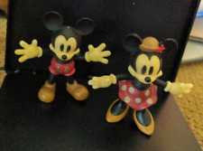 Vintage Disney miniture doll Toy Retro Style Posable Minnie And Mickey  Mouse picture