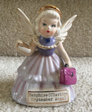 Vtg Sapphire (Clarity) September Angel Figurine with Sapphire Stone  picture
