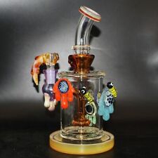 9 Inch Hookah Water Pipe dazzling Glass Water Pipes Bubbler Glass Rigs W/Bowl picture