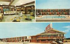 MAGNOLIA PLAZA MOTEL Byron, GA Roadside Swimming Pool c1960s Vintage Postcard picture